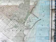 Imagen de gran tamao - Mapa agrimensura de la zona Puerto Mar del Plata 1939